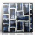 Earthen Harmony Abstracts – Royal Blue & Black Modern Wall Art
