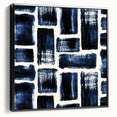 Earthen Harmony Abstracts – Royal Blue & Black Modern Wall Art