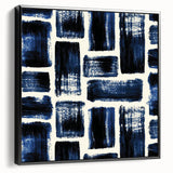 Earthen Harmony Abstracts – Royal Blue & Black Modern Wall Art