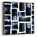 Earthen Harmony Abstracts – Royal Blue & Black Modern Wall Art
