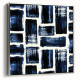 Earthen Harmony Abstracts – Royal Blue & Black Modern Wall Art