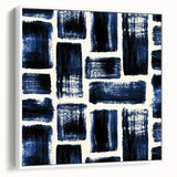 Earthen Harmony Abstracts – Royal Blue & Black Modern Wall Art