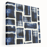Earthen Harmony Abstracts – Royal Blue & Black Modern Wall Art