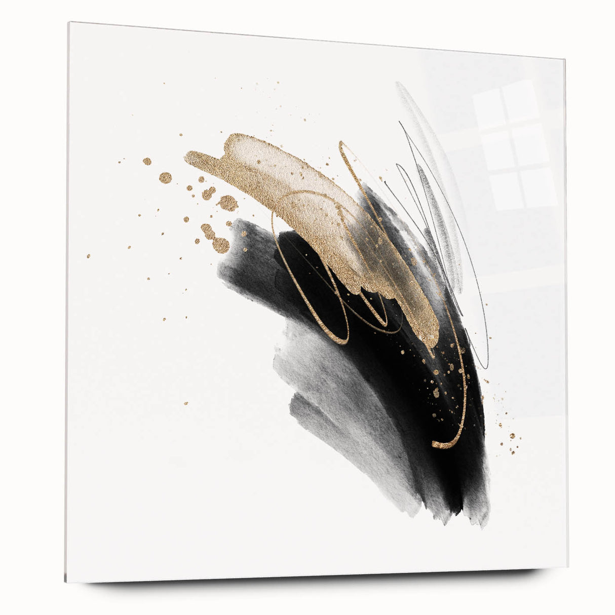 Abstract Geometric Framed Wall Art – Minimalist Design in Monochrome