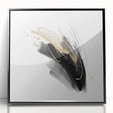 Abstract Geometric Framed Wall Art – Minimalist Design in Monochrome