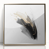 Abstract Geometric Framed Wall Art – Minimalist Design in Monochrome