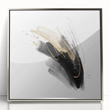 Abstract Geometric Framed Wall Art – Minimalist Design in Monochrome