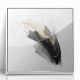 Abstract Geometric Framed Wall Art – Minimalist Design in Monochrome