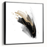 Abstract Geometric Framed Wall Art – Minimalist Design in Monochrome