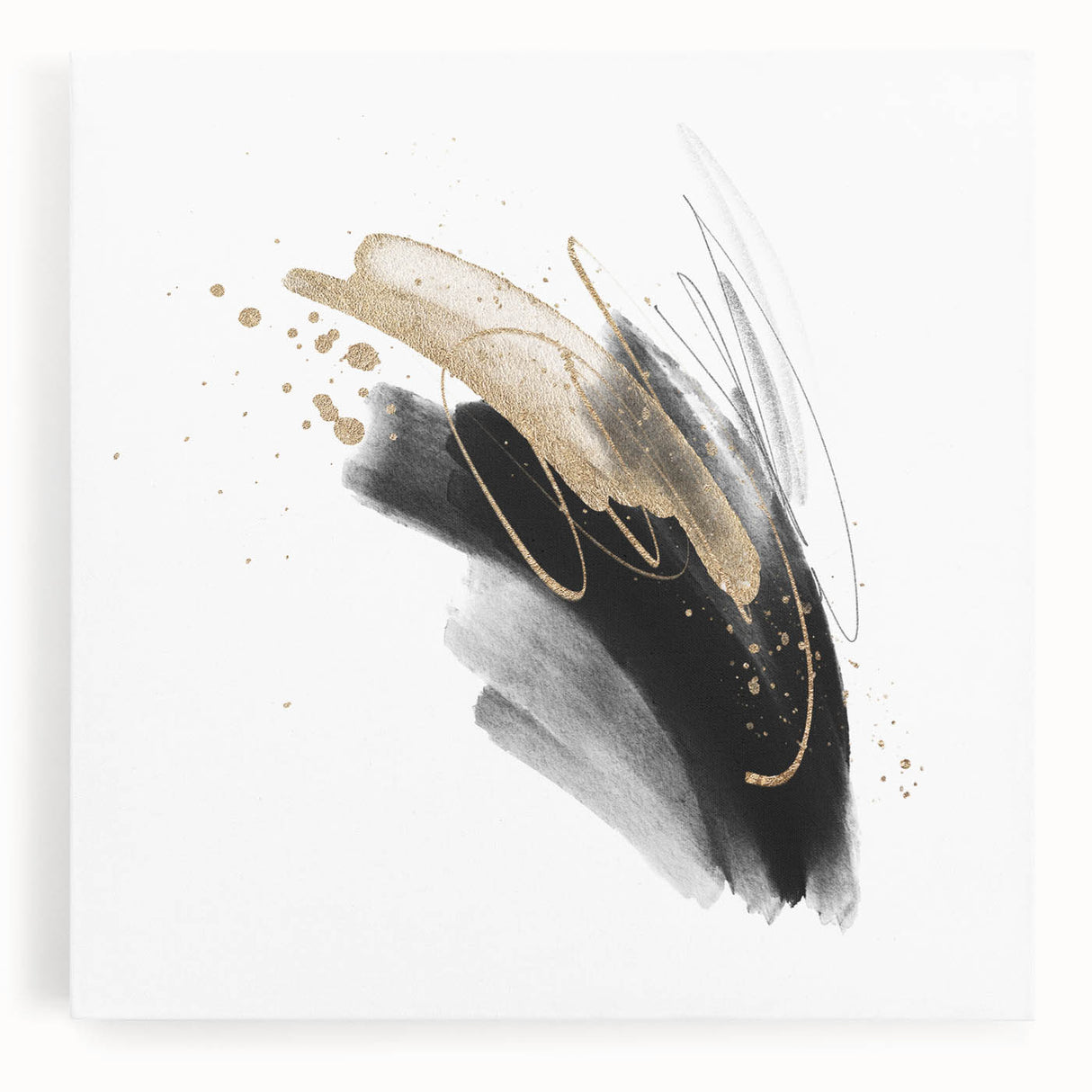 Abstract Geometric Framed Wall Art – Minimalist Design in Monochrome