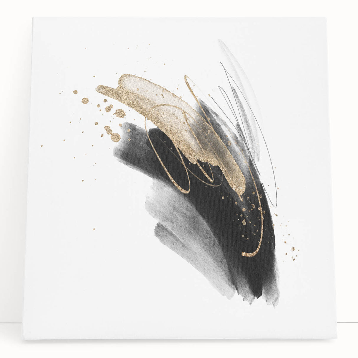 Abstract Geometric Framed Wall Art – Minimalist Design in Monochrome