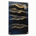 Minimalist Wall Décor - Gold & Navy Blue Abstract Canvas Print