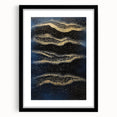 Minimalist Wall Décor - Gold & Navy Blue Abstract Canvas Print
