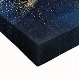 Minimalist Wall Décor - Gold & Navy Blue Abstract Canvas Print