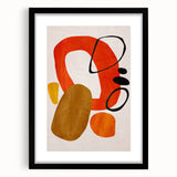 Abstract Wall Art – Moody Modern Canvas in Orange, Gold & Black