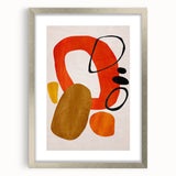 Abstract Wall Art – Moody Modern Canvas in Orange, Gold & Black