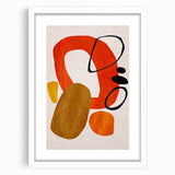 Abstract Wall Art – Moody Modern Canvas in Orange, Gold & Black