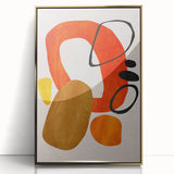 Abstract Wall Art – Moody Modern Canvas in Orange, Gold & Black