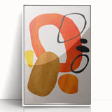 Abstract Wall Art – Moody Modern Canvas in Orange, Gold & Black