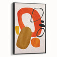 Abstract Wall Art – Moody Modern Canvas in Orange, Gold & Black