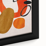 Abstract Wall Art – Moody Modern Canvas in Orange, Gold & Black