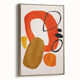 Abstract Wall Art – Moody Modern Canvas in Orange, Gold & Black