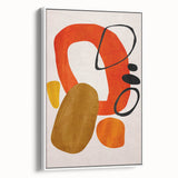 Abstract Wall Art – Moody Modern Canvas in Orange, Gold & Black