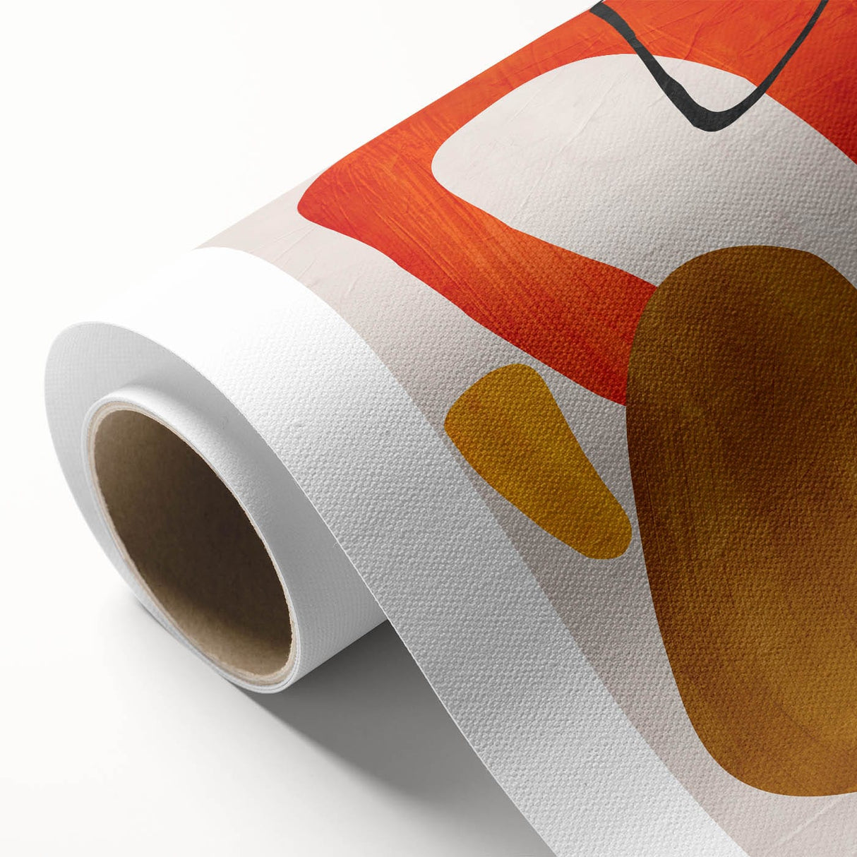 Abstract Wall Art – Moody Modern Canvas in Orange, Gold & Black