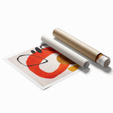 Abstract Wall Art – Moody Modern Canvas in Orange, Gold & Black