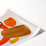 Abstract Wall Art – Moody Modern Canvas in Orange, Gold & Black