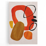 Abstract Wall Art – Moody Modern Canvas in Orange, Gold & Black