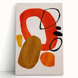Abstract Wall Art – Moody Modern Canvas in Orange, Gold & Black