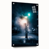 Contemporary City Wall Decor - Moody Winter Urban Scene Print