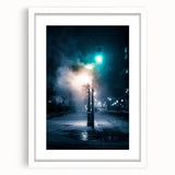 Contemporary City Wall Decor - Moody Winter Urban Scene Print