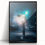 Contemporary City Wall Decor - Moody Winter Urban Scene Print