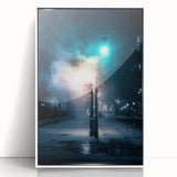 Contemporary City Wall Decor - Moody Winter Urban Scene Print