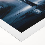 Contemporary City Wall Decor - Moody Winter Urban Scene Print