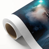 Contemporary City Wall Decor - Moody Winter Urban Scene Print