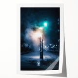 Contemporary City Wall Decor - Moody Winter Urban Scene Print
