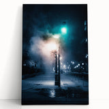 Contemporary City Wall Decor - Moody Winter Urban Scene Print