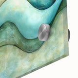 Serene Currents – Abstract Fluid Canvas Art in Blue and Mint Tones