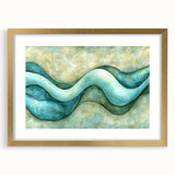 Serene Currents – Abstract Fluid Canvas Art in Blue and Mint Tones