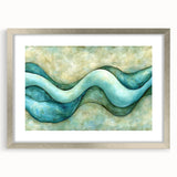 Serene Currents – Abstract Fluid Canvas Art in Blue and Mint Tones
