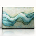 Serene Currents – Abstract Fluid Canvas Art in Blue and Mint Tones