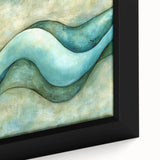 Serene Currents – Abstract Fluid Canvas Art in Blue and Mint Tones