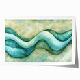 Serene Currents – Abstract Fluid Canvas Art in Blue and Mint Tones