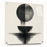 Black and White Geometric Wall Art - Minimalist Abstract Print