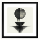 Black and White Geometric Wall Art - Minimalist Abstract Print