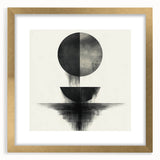 Black and White Geometric Wall Art - Minimalist Abstract Print