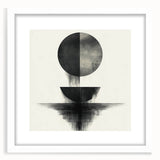 Black and White Geometric Wall Art - Minimalist Abstract Print